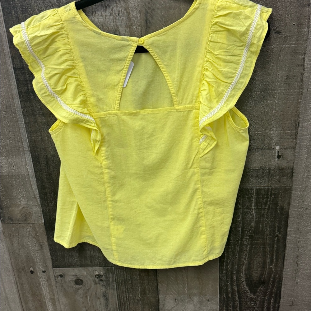 Yellow Ruffled Women's Top - Picture 2 of 5